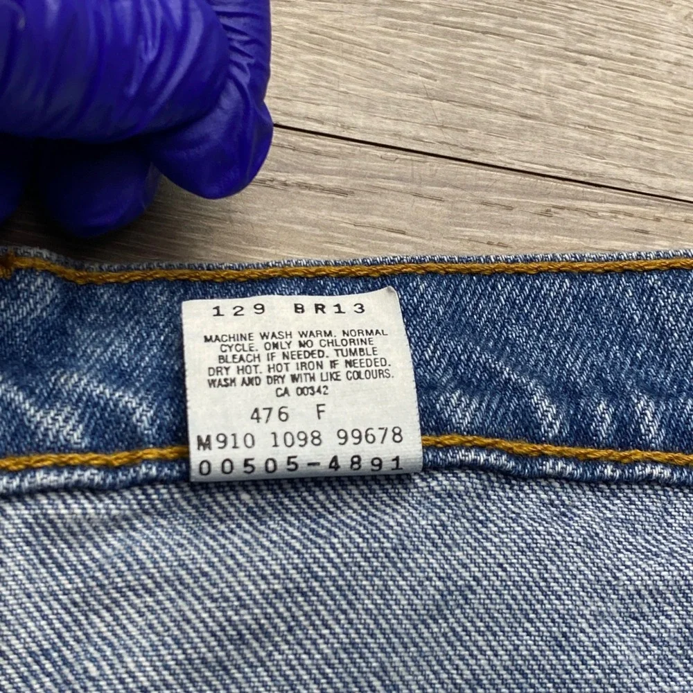 Levi's 505 Mens 36x34 Straight Leg  Denim Jeans Blue Made Canada Vintage 1998